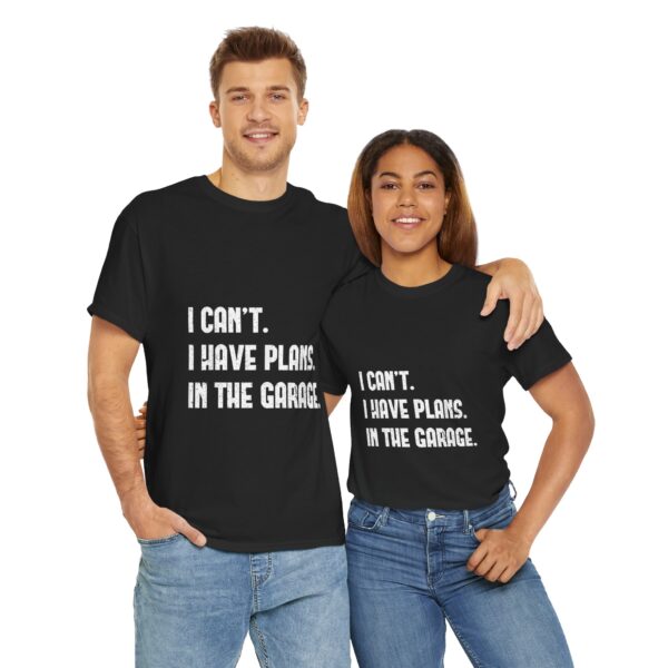 I Can't I Have Plans In The Garage, T-Shirt  Funny Father's Day Gift for Mechanics  Car Enthusiasts , Men's Short Sleeve Tee