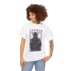 Vintage Cowboy Graphic Tee, Unisex Heavy Cotton Shirt, Western Style Apparel, Unique Gift for Cowboy Lovers, Casual Wear, Festival Outfit