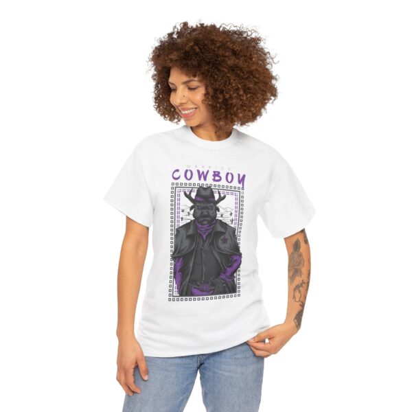 Vintage Cowboy Graphic Tee, Unisex Heavy Cotton Shirt, Western Style Apparel, Unique Gift for Cowboy Lovers, Casual Wear, Festival Outfit - Image 2