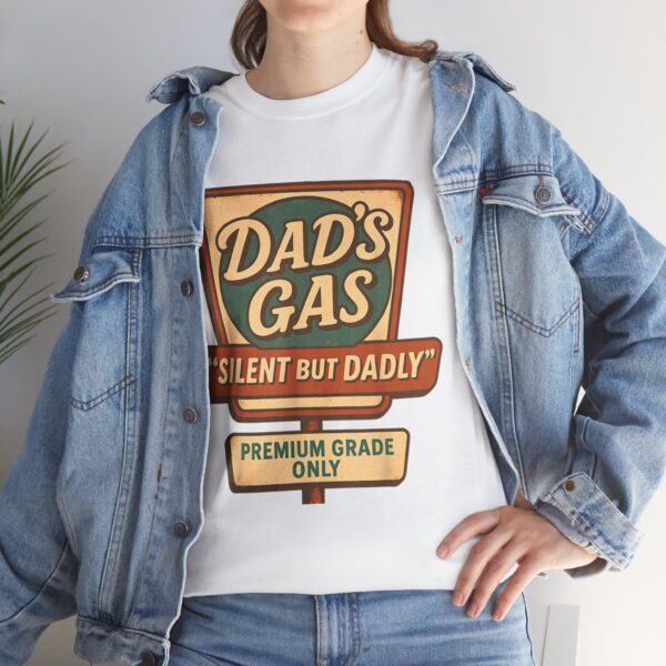Silent But Dadly T-Shirt , Funny Father's Day Gift , Fart Joke Vintage Tee for Dad - Image 9