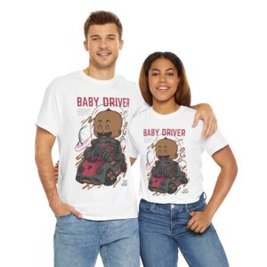 Vintage Baby Driver Tee, Unisex Cotton Shirt, Cool Retro T-Shirt, Gamer Gift, Movie Merch, Fun Kids Apparel