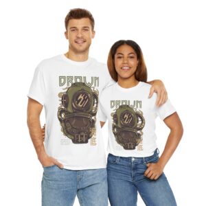 Steampunk Inspired Drown Tee, Vintage Graphic Shirt, Unisex Cotton Top, Eco-Friendly Fashion, Perfect for Gift Giving