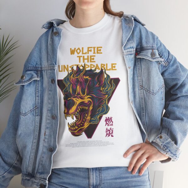 Wolfie the Unstoppable Unisex Cotton Tee - Graphic Tee for Casual Style, Gifts for Friends, Unisex Apparel, Streetwear - Image 8