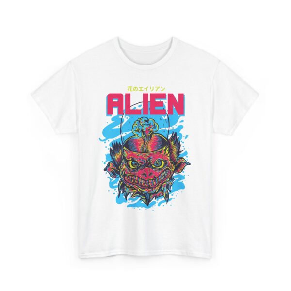 Alien Graphic Unisex Heavy Cotton Tee, Comfortable Casual Wear, Everyday Fashion, Perfect Gift for Space Lovers, Trendy Tee, Unique [...] - Image 4