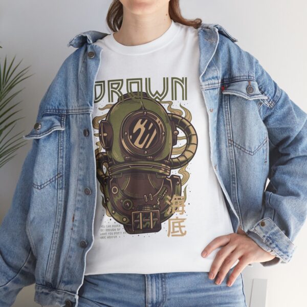 Steampunk Inspired Drown Tee, Vintage Graphic Shirt, Unisex Cotton Top, Eco-Friendly Fashion, Perfect for Gift Giving - Image 8