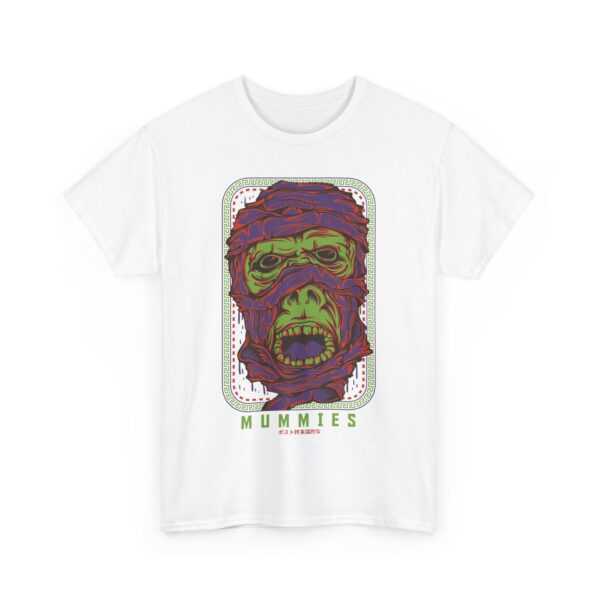 Mummy Gorilla Tee - Unisex Heavy Cotton, Halloween Costume, Graphic T-Shirt, Gift for Horror Fans, Vintage Style - Image 3