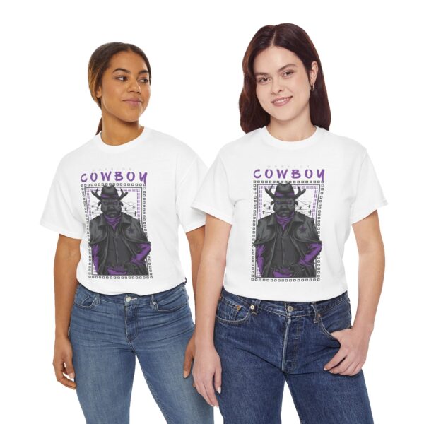 Vintage Cowboy Graphic Tee, Unisex Heavy Cotton Shirt, Western Style Apparel, Unique Gift for Cowboy Lovers, Casual Wear, Festival Outfit - Image 8