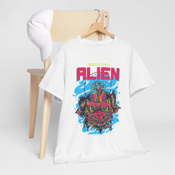 Alien Graphic Unisex Heavy Cotton Tee, Comfortable Casual Wear, Everyday Fashion, Perfect Gift for Space Lovers, Trendy Tee, Unique [...] - Image 10