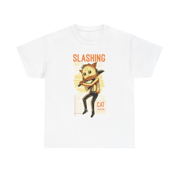 Cool Graphic Tee - Slashing Cat Design, Unisex Cotton Shirt, Casual Wear, Unique Gift, Cat Lover Apparel - Image 9