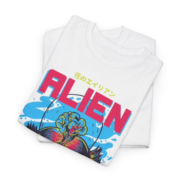 Alien Graphic Unisex Heavy Cotton Tee, Comfortable Casual Wear, Everyday Fashion, Perfect Gift for Space Lovers, Trendy Tee, Unique [...] - Image 11