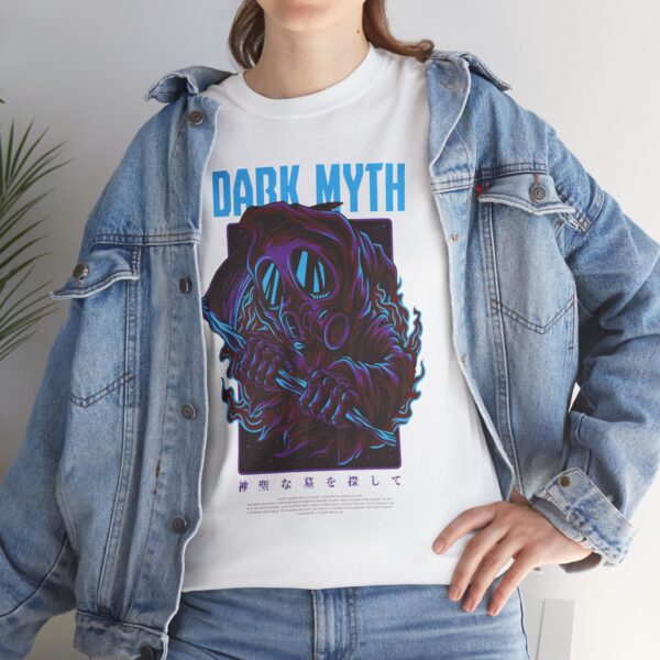 Dark Myth Unisex Heavy Cotton Tee - Graphic Tee, Cool T-Shirt, Casual Wear, Gift for Him/Her, Unique Art Design - Image 7