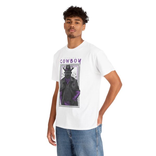 Vintage Cowboy Graphic Tee, Unisex Heavy Cotton Shirt, Western Style Apparel, Unique Gift for Cowboy Lovers, Casual Wear, Festival Outfit - Image 6