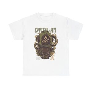 Steampunk Inspired Drown Tee, Vintage Graphic Shirt, Unisex Cotton Top, Eco-Friendly Fashion, Perfect for Gift Giving