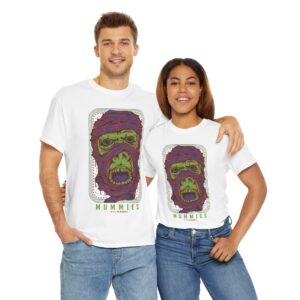 Mummy Gorilla Tee – Unisex Heavy Cotton, Halloween Costume, Graphic T-Shirt, Gift for Horror Fans, Vintage Style