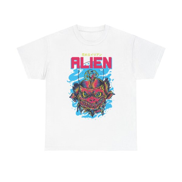 Alien Graphic Unisex Heavy Cotton Tee, Comfortable Casual Wear, Everyday Fashion, Perfect Gift for Space Lovers, Trendy Tee, Unique [...] - Image 2