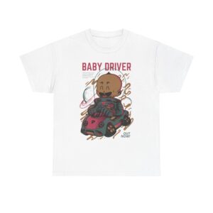 Vintage Baby Driver Tee, Unisex Cotton Shirt, Cool Retro T-Shirt, Gamer Gift, Movie Merch, Fun Kids Apparel