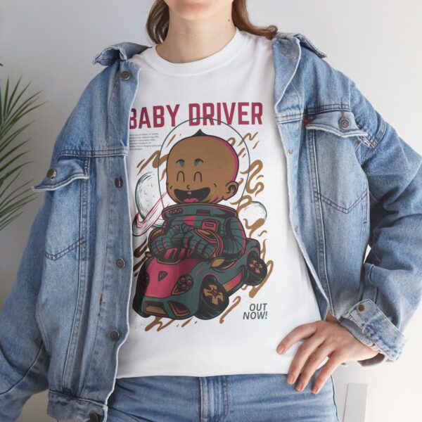 Vintage Baby Driver Tee, Unisex Cotton Shirt, Cool Retro T-Shirt, Gamer Gift, Movie Merch, Fun Kids Apparel - Image 6